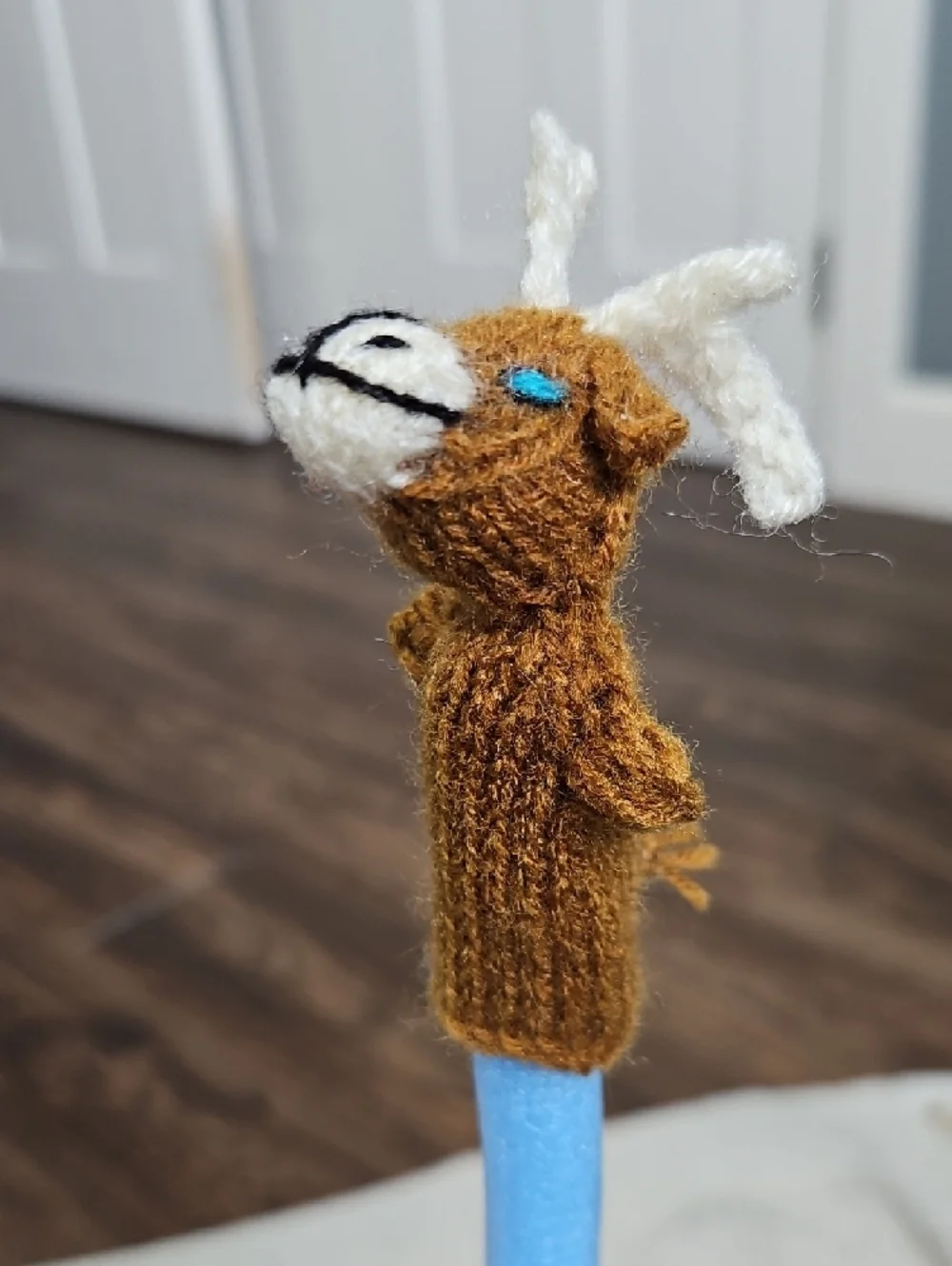 Hand-Knit Animal Finger Puppet Set of 11 Storytelling Toys